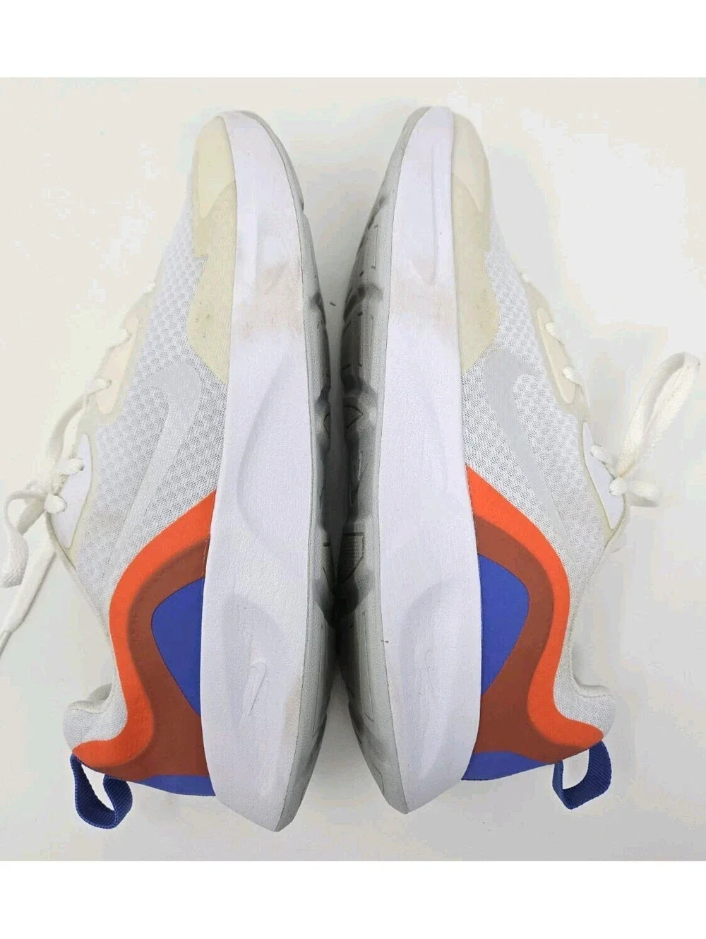 Nike WearAllDay CJ1677-106 White Orange Blue Mesh Sneakers Women's Size 8.5